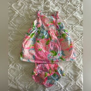 Lilly Pulitzer toddler bubble dress with coordinating bloomers